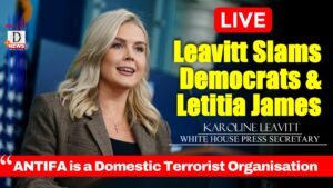 White House LIVE: Karoline Leavitt Calls Out Dems Over Lawfare & Charlie Kirk. TORCHES Letitia James
