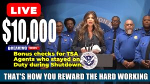 LIVE NOW: Kristi Noem Surprises TSA With $10K Bonuses After Brutal 43-Day Shutdown