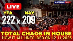 LIVE NOW: Total Chaos in the House: Shouting, Walkouts, Finger-Pointing & a 222–209 Shock Vote